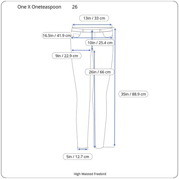 One x One Teaspoon Light Wash High Waist Freebird Zipper Ankle Jeans, Sz 26 - Picture 12 of 12